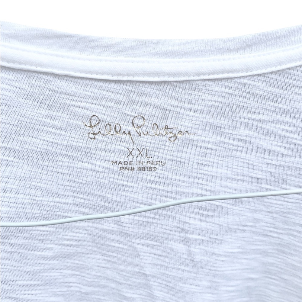 NWOT Lilly Pulitzer Meredith Resort White Tee - Picture 7 of 8